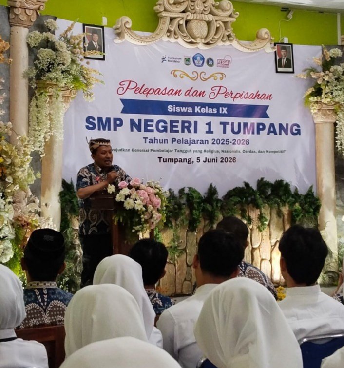SMP Negeri 1 Tumpang Gelar Tasyakuran Pelepasan Siswa Kelas IX Tahun ajaran 2025/2026