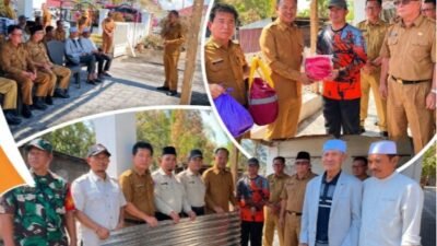 Wabup Murison Serahkan Bantuan Kebakaran di Sebukar, Wujud Kepedulian Pemkab kepada Warga Terdampak