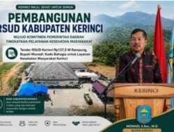 Tender RSUD Kerinci Rp137,5 M Rampung, Bupati Monadi: Kado Bahagia untuk Layanan Kesehatan Masyarakat Kerinci