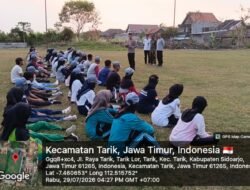 Motivasi kepada Paskibra, Tanamkan Semangat Patriotisme Jelang HUT ke-81 RI, Kapolsek Tarik Peduli dan Support 