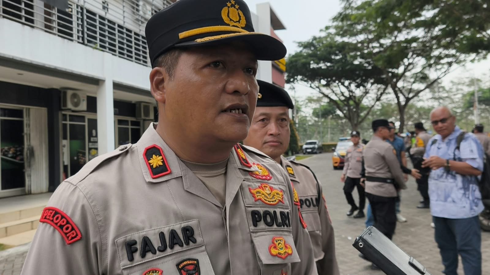 Kapolsek Mijen, Fajar Widianto, S.H., M.Si., saat ditemui di lokasi aksi, BSB Mijen, Kota Semarang, Kamis (27/8/2026).