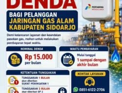 Pertagas Niaga Berlakukan Denda Pelanggan Jargas Sidoarjo, Tunggakan 2 Bulan Bisa Disegel