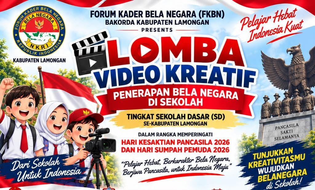 FKBN Bakorda Lamongan Gelar Lomba Video Kreatif, Tanamkan Semangat Bela Negara Sejak Bangku Sekolah