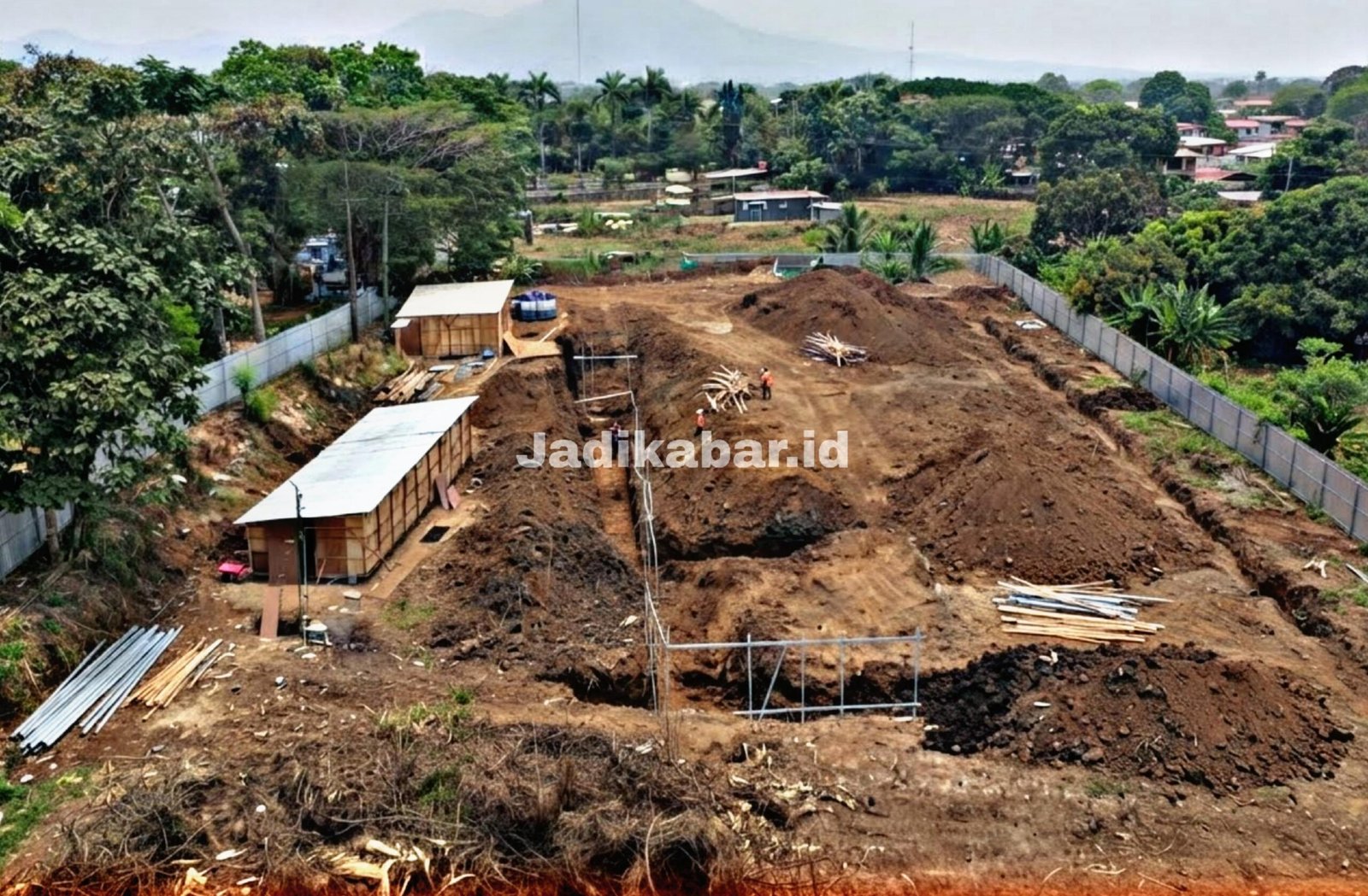 Tampak atas lokasi pembangunan RTH Sidotopo